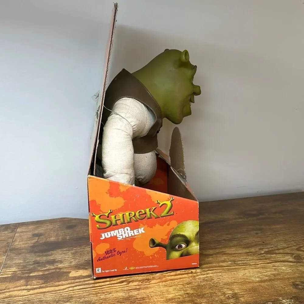 Vintage Shrek Roto Head Jumbo Shrek 2 Dream Works‎ 2004 Hard Face Original Box